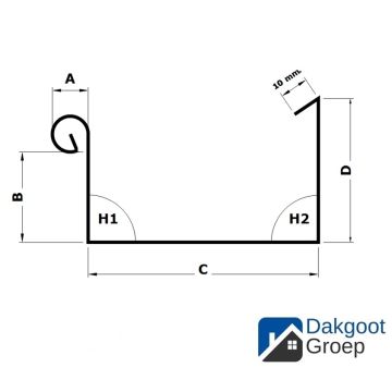 Zinken bakgoot type G