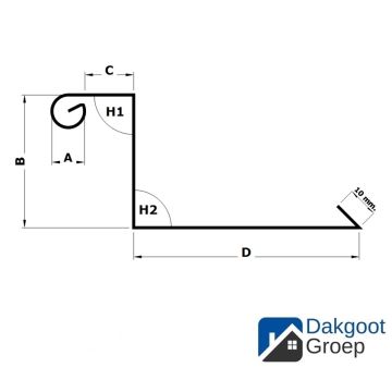 Zinken verholen goot type E